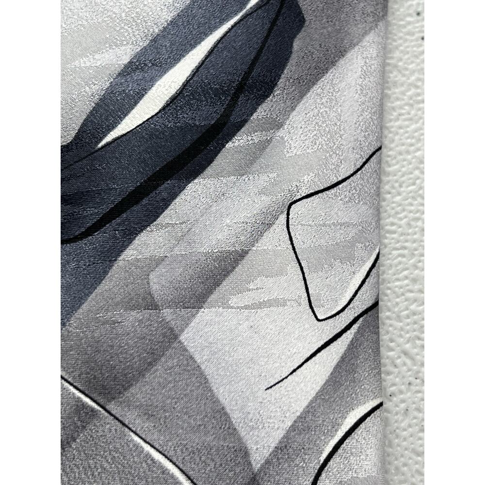 J. Garcia Moon Mountain Gray, Black Abstract Pattern 100% Silk Tie NWOT - Picture 4 of 9